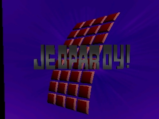 Jeopardy title screen for Nintendo 64